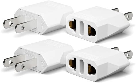 Oliveria 4 Stück Reiseadapter EU to US Adapter Adapterstecker USA