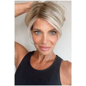 Remi Light Density Neutral Blonde Layered With Curtain Bangs Lux Synthetic Wig All