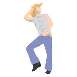 Man In A Cowboy Hat Is Dancing PNG & SVG Design For T-Shirts