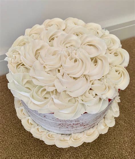 Fake 8in Round Naked Rosette Cream Cake Food Prop Tv And Etsy