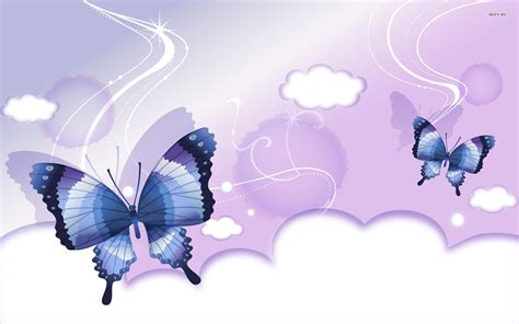 Background Heaven With Butterfly 1920x1200 Wallpaper