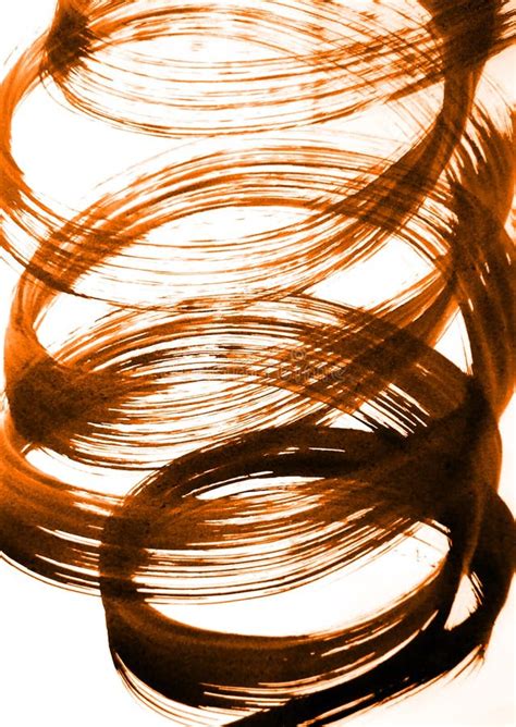 Path Of Reflection On The Sheet Format With A Wide Brush Calligraphy