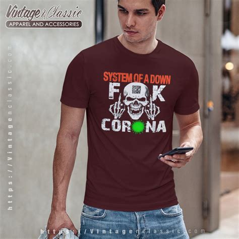System Of A Down Shirt Fuck Corona Vintagenclassic Tee