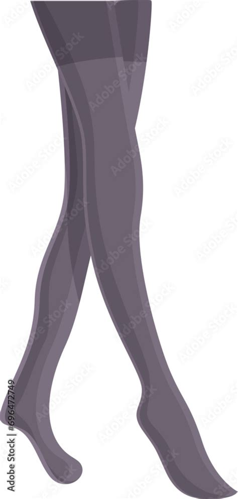 Sexy Pantyhose Icon Cartoon Vector Elegant Nude Legs Compression Twerk Stock Vector Adobe Stock
