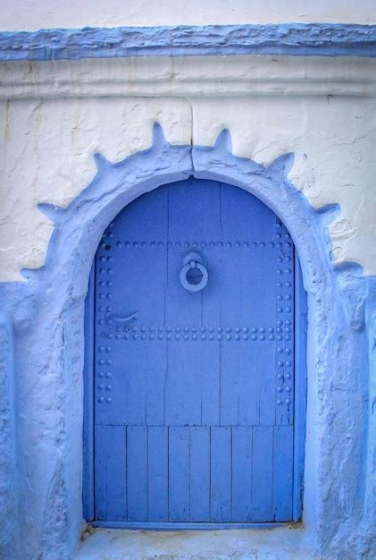 Puerta Azul En Chefchaouen Medina Marruecos Foto Premium