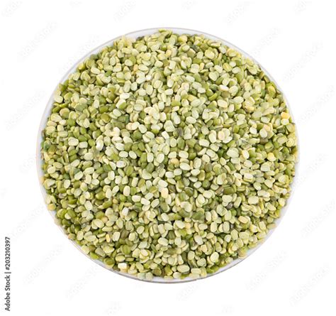 Zdj Cie Stock Split Mung Bean Lentils Also Know As Mungbean Green