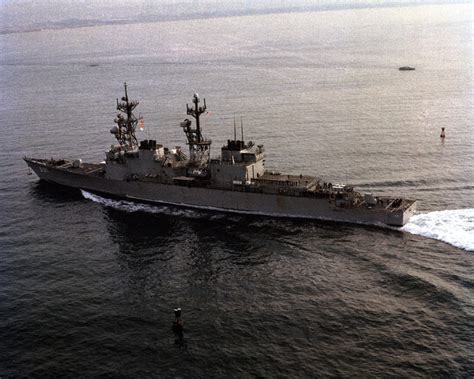 An Aerial Port Quarter View Of The Destroyer Uss Fife Dd 991