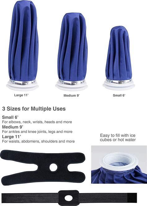 Elitehood Ice Bag Pack Reusable Packs With Wraps For Hot Cold Therapy Pain