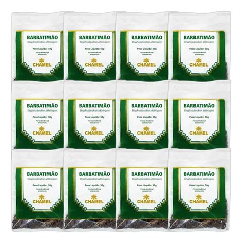 Cha De Barbatimao Emagrece - Kit 12x Chá Pacote Barbatimao Casca 50g - Chamel | Parcelamento sem juros