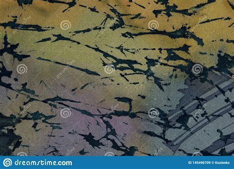 Abstraction Hot Batik Background Texture Handmade On Silk Stock Illustration Illustration