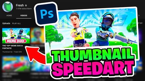 Freshs Meme Duo Fortnite 3d Thumbnail Speedart 28 Youtube