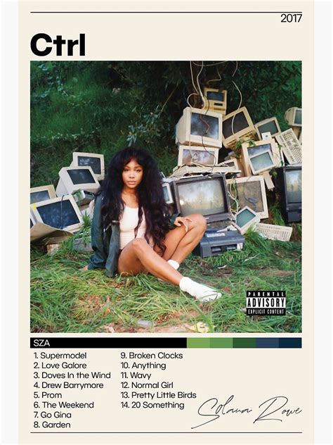 "SZA Poster | CTRL Poster | SZA Ctrl Tracklist | Solana Rowe | Album ...