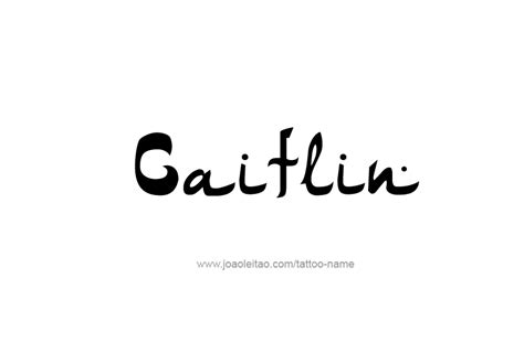 Caitlin Name Tattoo Designs