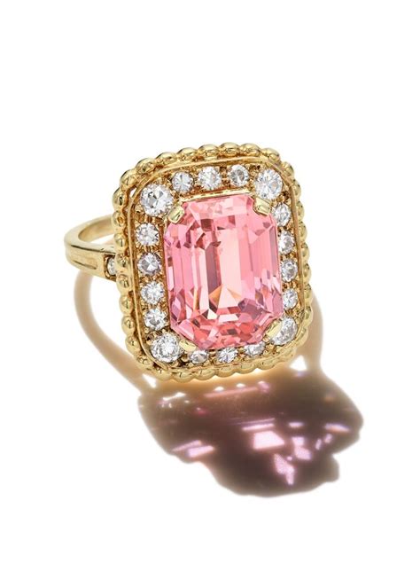 A Superb Padparadscha Sapphire And Diamond Ring Magnificent Jewels