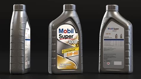Mobil Super 3000 Bottles 3D Model $39 - .3ds .blend .c4d .fbx .max .ma ...
