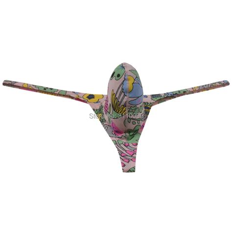 Suspensorio De Algod N Con Estampado Floral Para Hombre Tangas Bikini Ropa Interior Tanga De