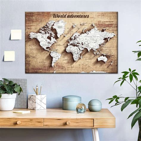 Traveler Wall Art Ideas! Dream Big with Push Pin Maps