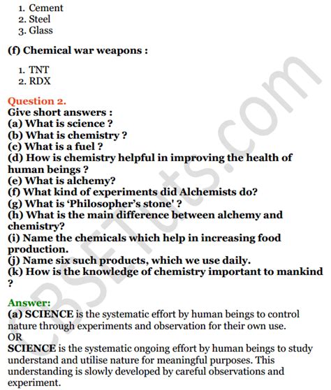 Selina Concise Chemistry Class 6 Icse Solutions Chapter 1 Introduction To Chemistry Cbse Tuts