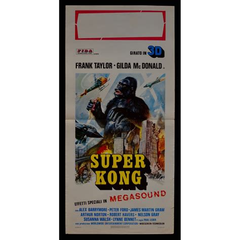 locandina SUPER KONG king godzilla leder taylor bennet mc donald B178