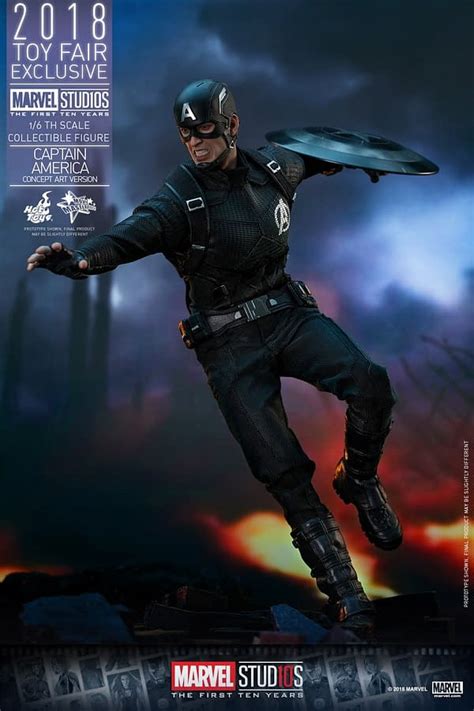 Captain America MCU Th Anniversary Concept Art Figure From Hot Toys