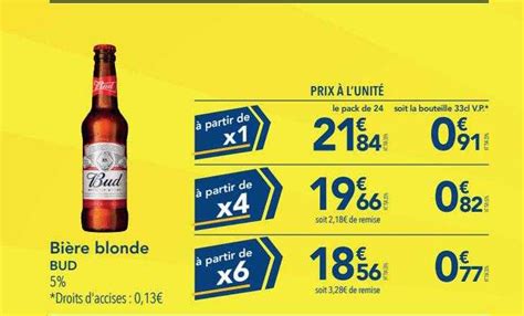 Promo Bière Blonde Bud chez METRO iCatalogue fr
