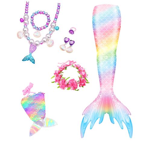 Rovga Years Teen Swimsuit For Girl Sleeveless Fish Tail Set Bathing Suits Bikini Set