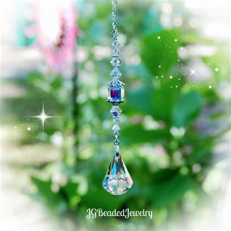 Swarovski Teardrop Crystal Suncatcher Jgbeads