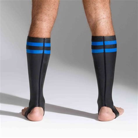 Todo Para El Hombre Moda Gay Calcetines Neopreno Hombre Neoprene Socks Blue