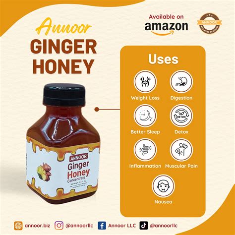 Ginger Honey Syrup By Annoor Fl Oz Nfc Honey And Ginger Juice No