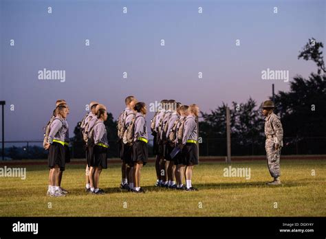 A Drill Sergeant Instructor Yells Commands To Drill Sergeant Candidates