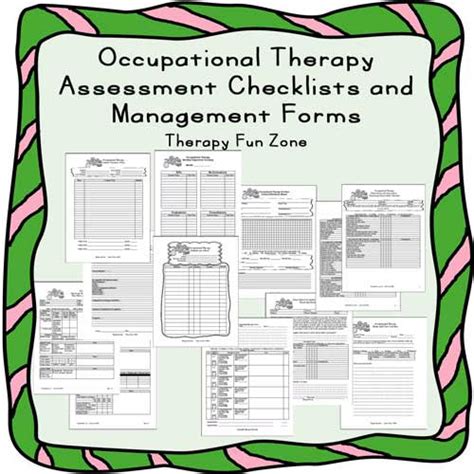 Occupational Therapy Assessment And Management Forms Therapy Fun