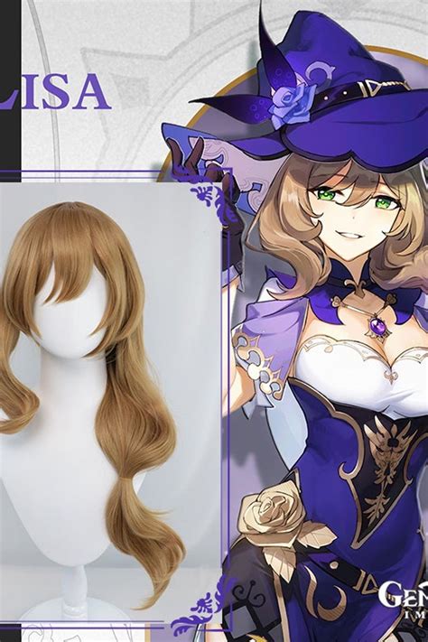 Uwowo Game Genshin Impact Lisa Witch Of Purple Rose Cosplay Wig The