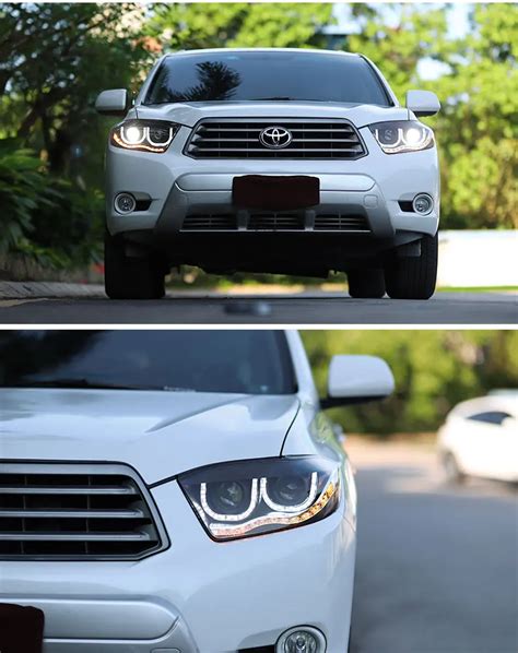 Car Styling Headlamp Light For Highlander Headlights 2007 2011 Kluger Led Headlight Drl Hid Head