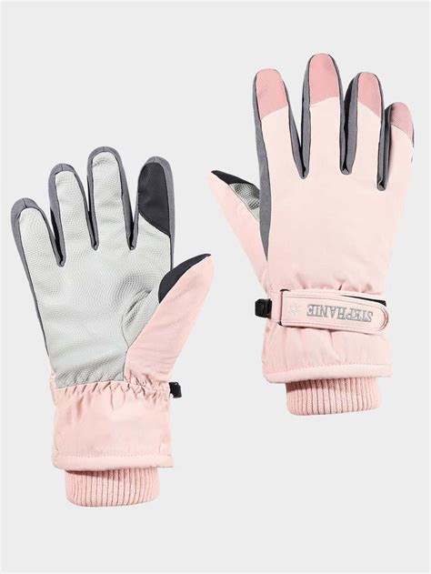 Letter Embroidered Gloves