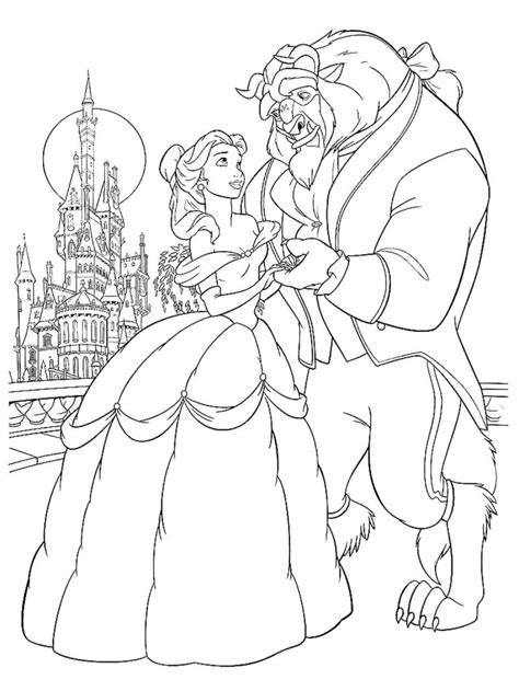 Disegni Da Colorare La Bella E La Bestia - Disegni di La Bella e la Bestia da colorare - 100 immagini da stampare