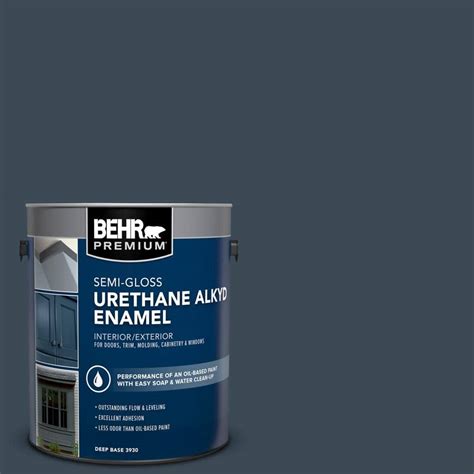 Behr Premium Gal Bxc New Navy Blue Urethane Alkyd Semi Gloss