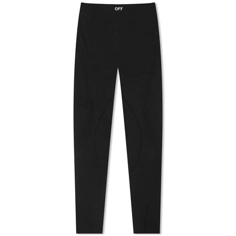 Off White Seamless Mesh Leggings Black End