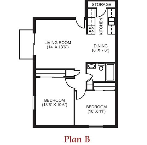 Floor Plan B – Maryland Park Apartments