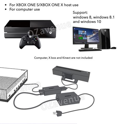 Xbox Kinect Sensor Adapter Connector For Xbox One S Xbox One X Pc