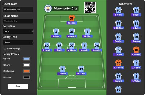 Football Lineup Creator Formation Builder Quick Lineup