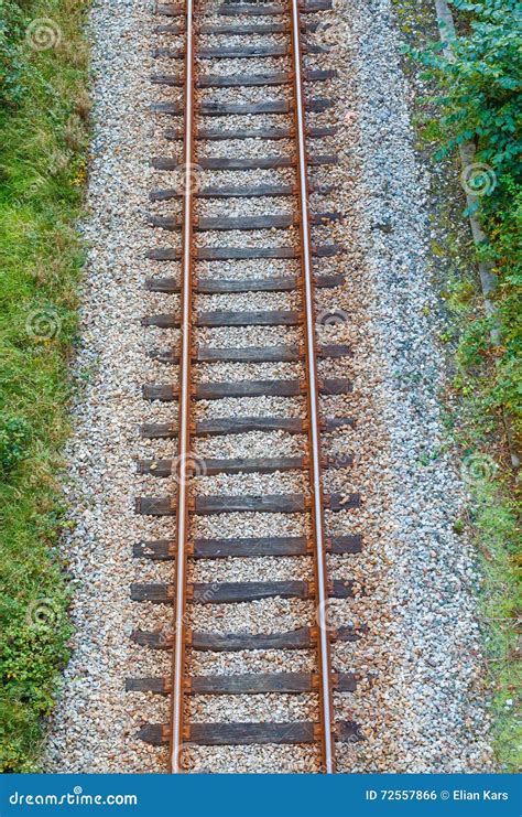 Railroad Track From Above Stock Photo Image Of Modern 72557866