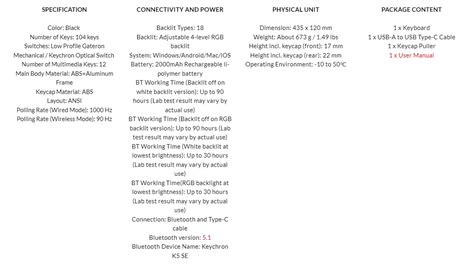 Keychron K SE Low Profile Bluetooth Keyboard Hot Swappable Optical RGB Backlit Mechanical