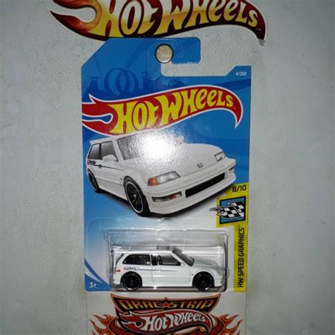 HONDA HOT WHEELS Putih 風火輪本田思域 EF Greddy 白色速度圖形 蝦皮購物