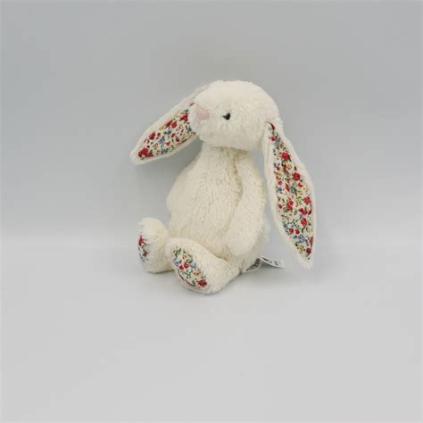 Doudou Lapin Blanc Fleurs Liberty Jellycat