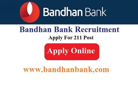 Bandhan Bank Recruitment Apply For Post Bandhanbank