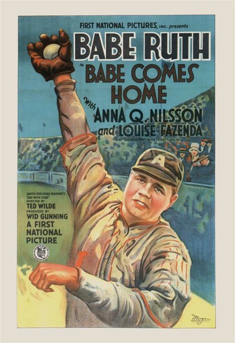 VINTAGE MOVIE POSTER, Babe Ruth Poster, Vintage Baseball Movie Poster ...