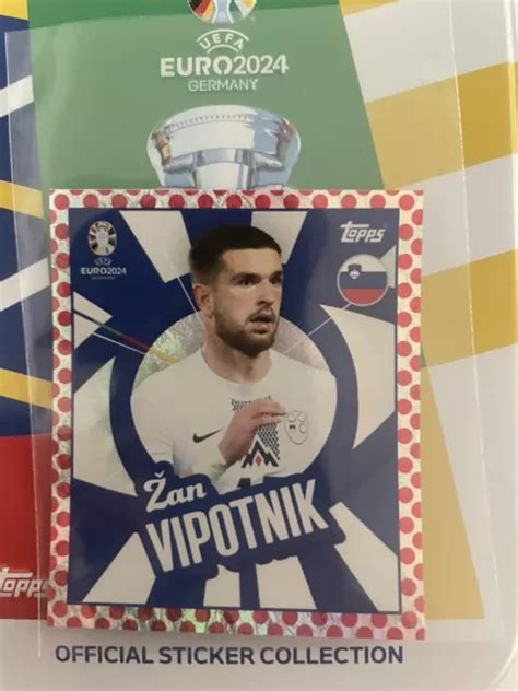 Topps Uefa Euro Sticker Zan Vipotnik Svn Ptw Parallel