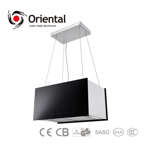 600mm Two Sides Black Glasses Touch Control Lantern Cooker Hood
