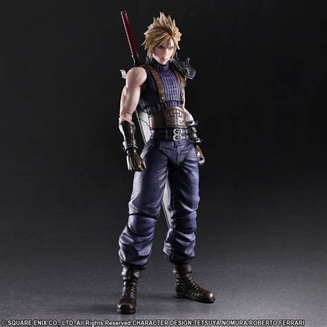 Final Fantasy Vii Remake Play Arts Kai Action Figure Cloud Strife Sdcc17 Limited Color Ver