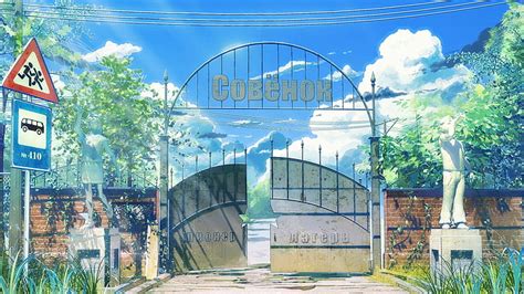 HD Wallpaper ArseniXC Everlasting Summer Gates School Statue